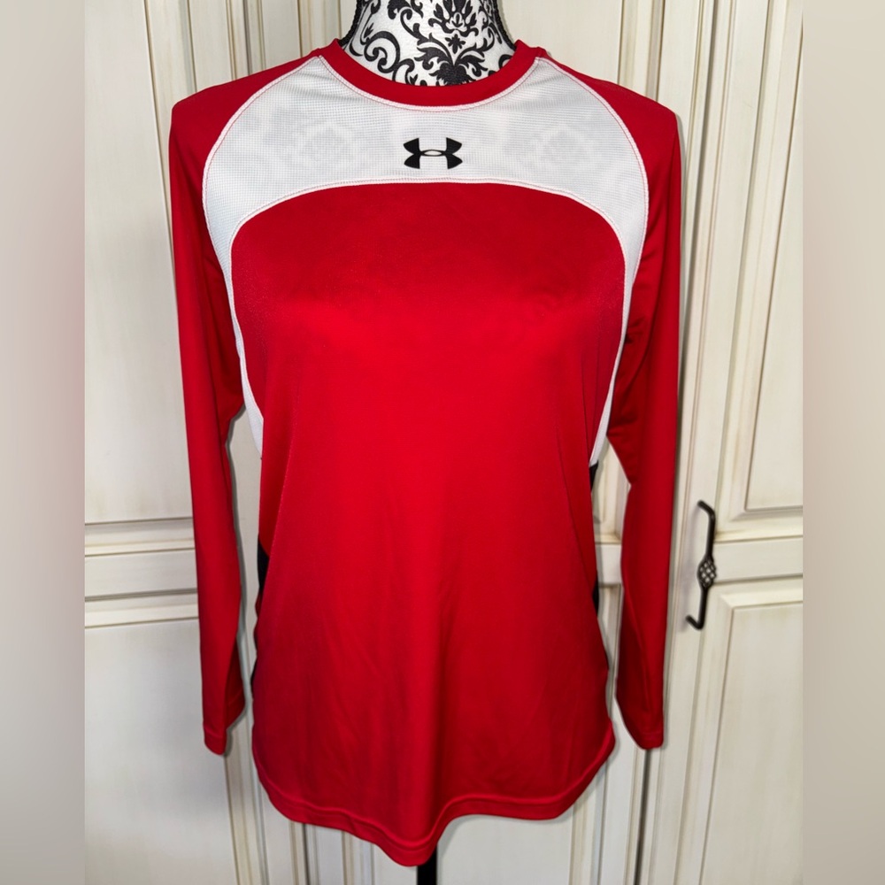 Under Armour Youth Large Trifecta Shooter Red, Black, & White Long Sleeve Shirt